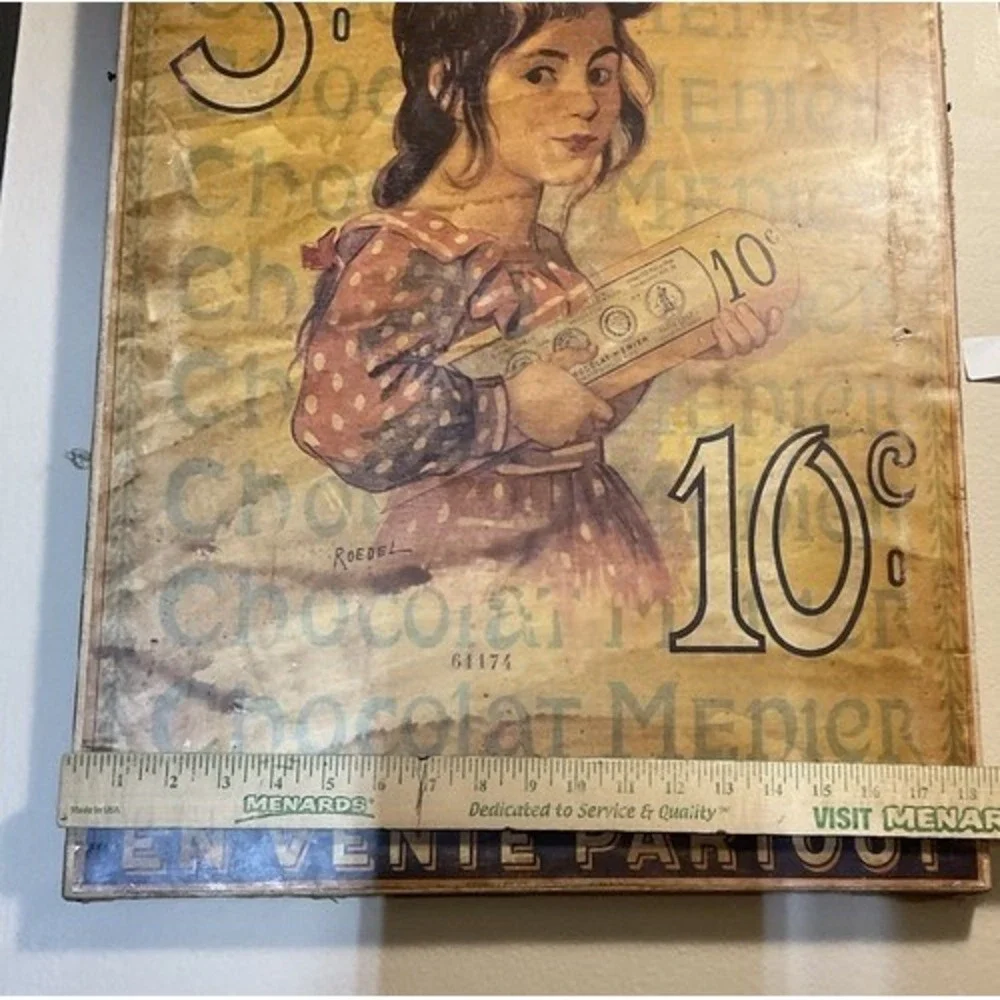 Vintage Frech Chocolat Menier En Vintage Poster Partout‎ Girl Repro 26